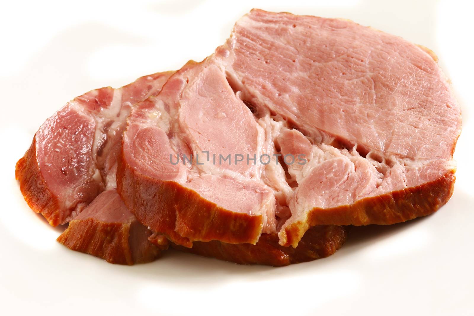 Detail of the slices of pastrami - neck of pork