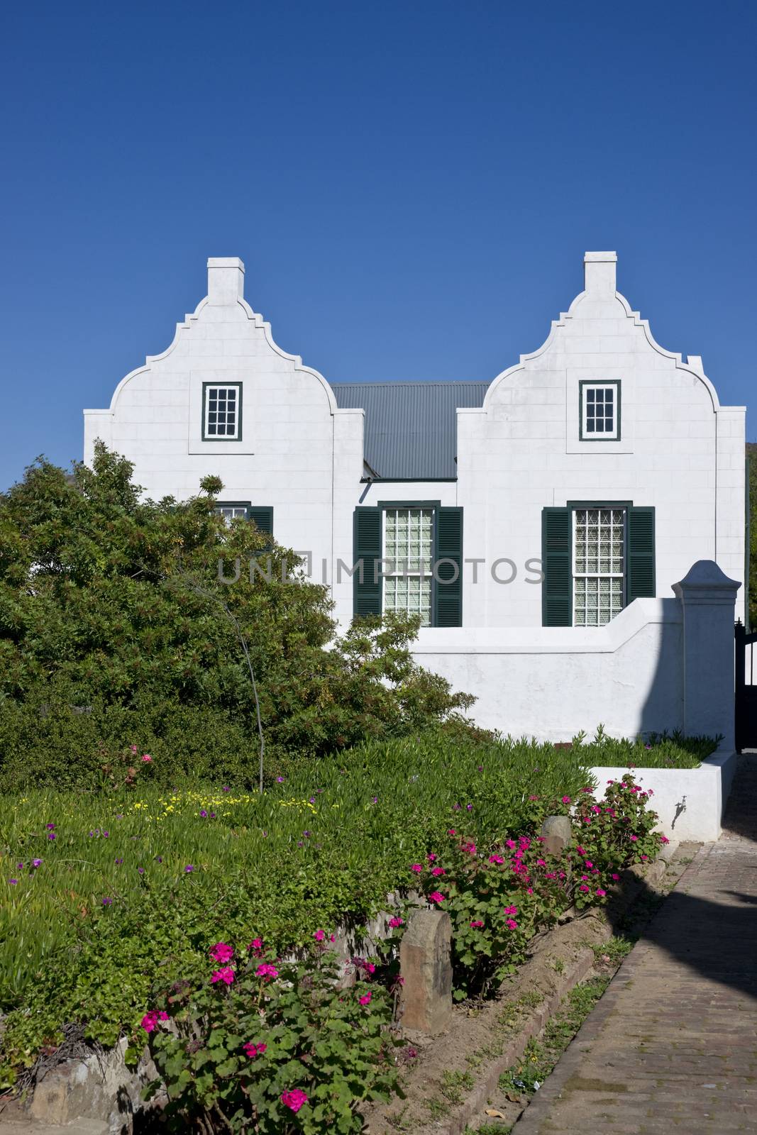 Old Residency House in Graaff-Reinet, Eastern Cape, South Africa. Historic building, built early 19th century in classical Cape style. Now a museum.