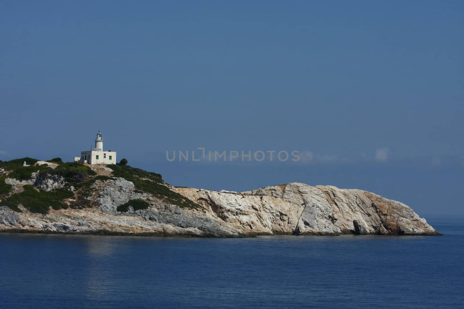 Beacon in between islands Skopelos and Skiathos,Greece