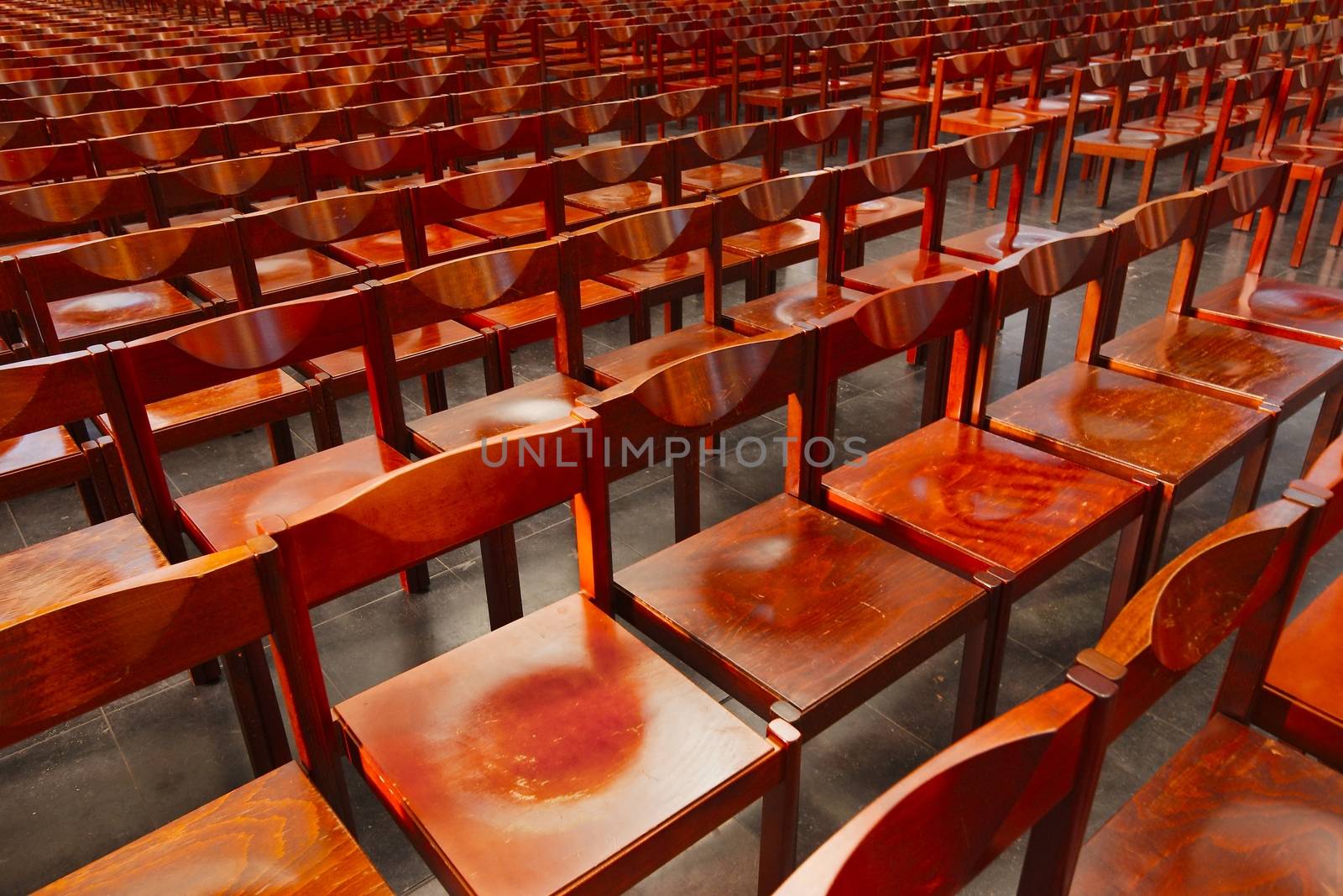 Chairs in rows in a room