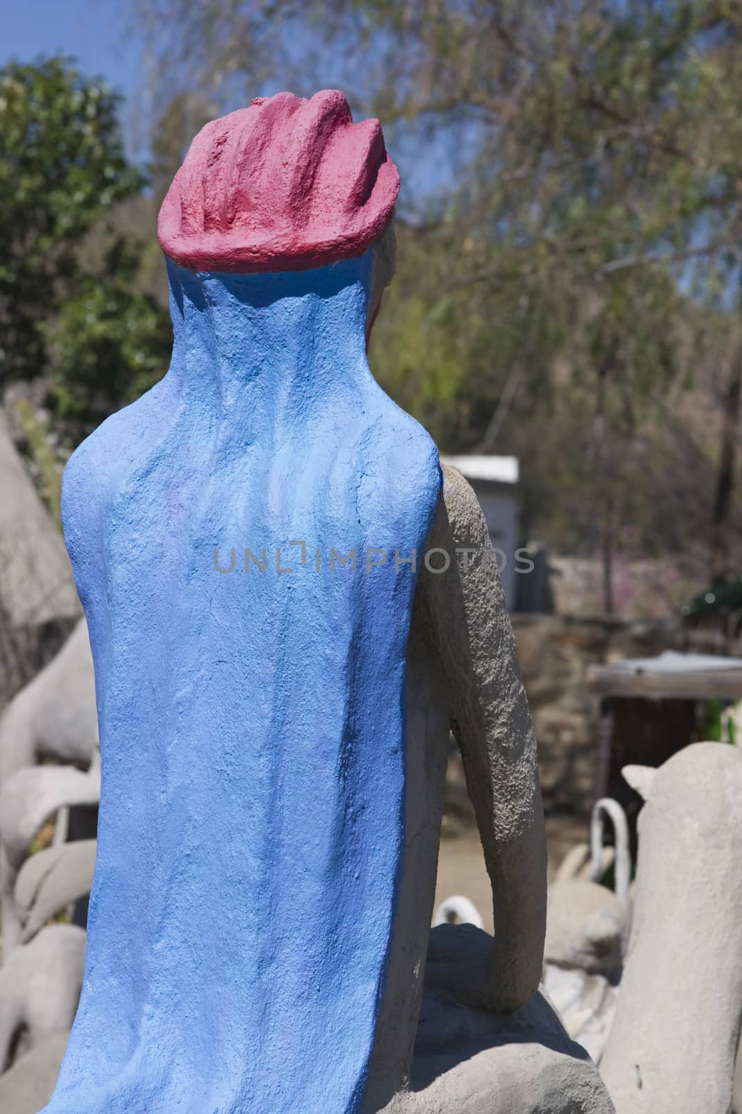 Sculptures at the Owl House Museum in Nieu Bethesda in the Eastern Cape, South Africa