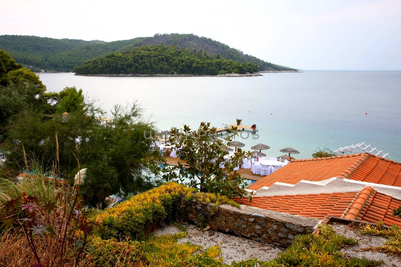 Beautiful view at Adrina beach resort,Skopelos,Greece