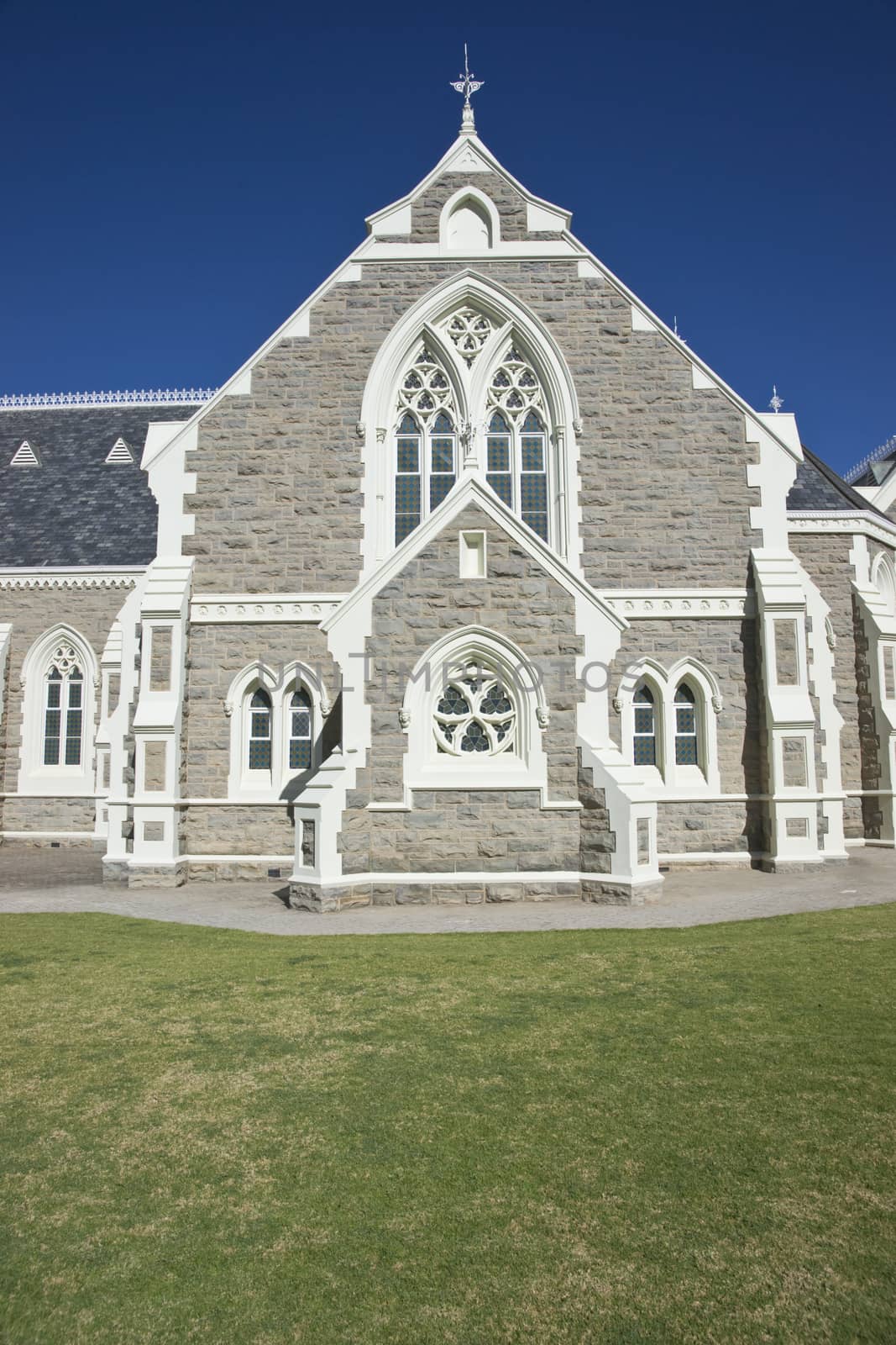 Dutch Reformed Church in Graaff-Reinet, Eastern Cape, South Africa. Imposing building in Cape Dutch style