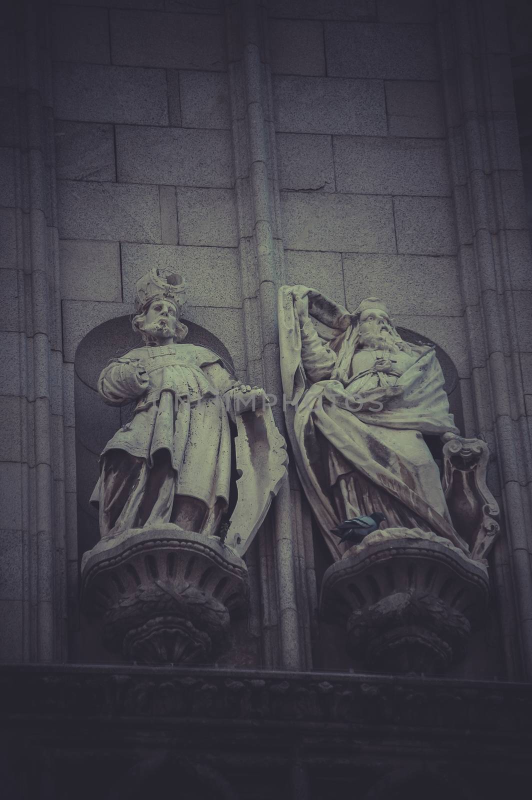 Facade Toledo cathedral, majestic monument in spain.