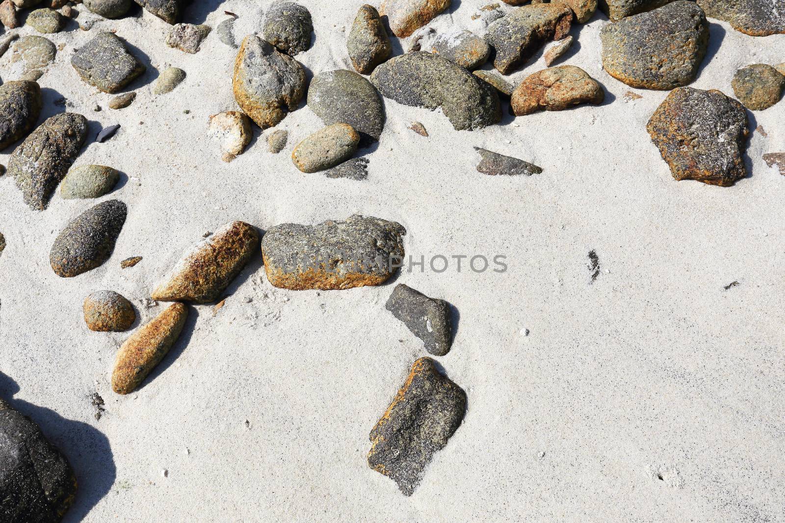 White sand beach with rock, Thailand by rufous