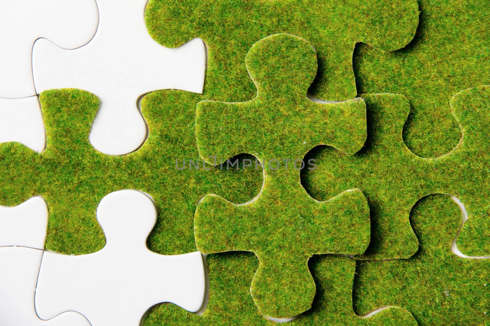 green puzzle piece, green concept