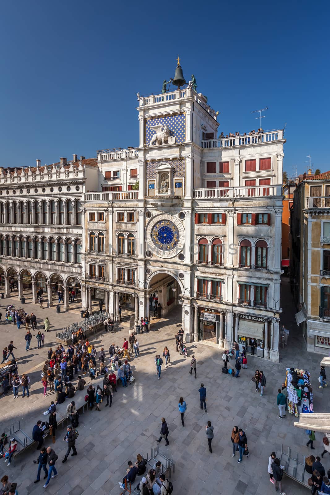 VENICE, ITALY - 8 MARCH, 2014: Saint Mark Square in Venice, Italy on 8 March, 2014. Piazza San Marco is the principal public square of Venice, Italy.