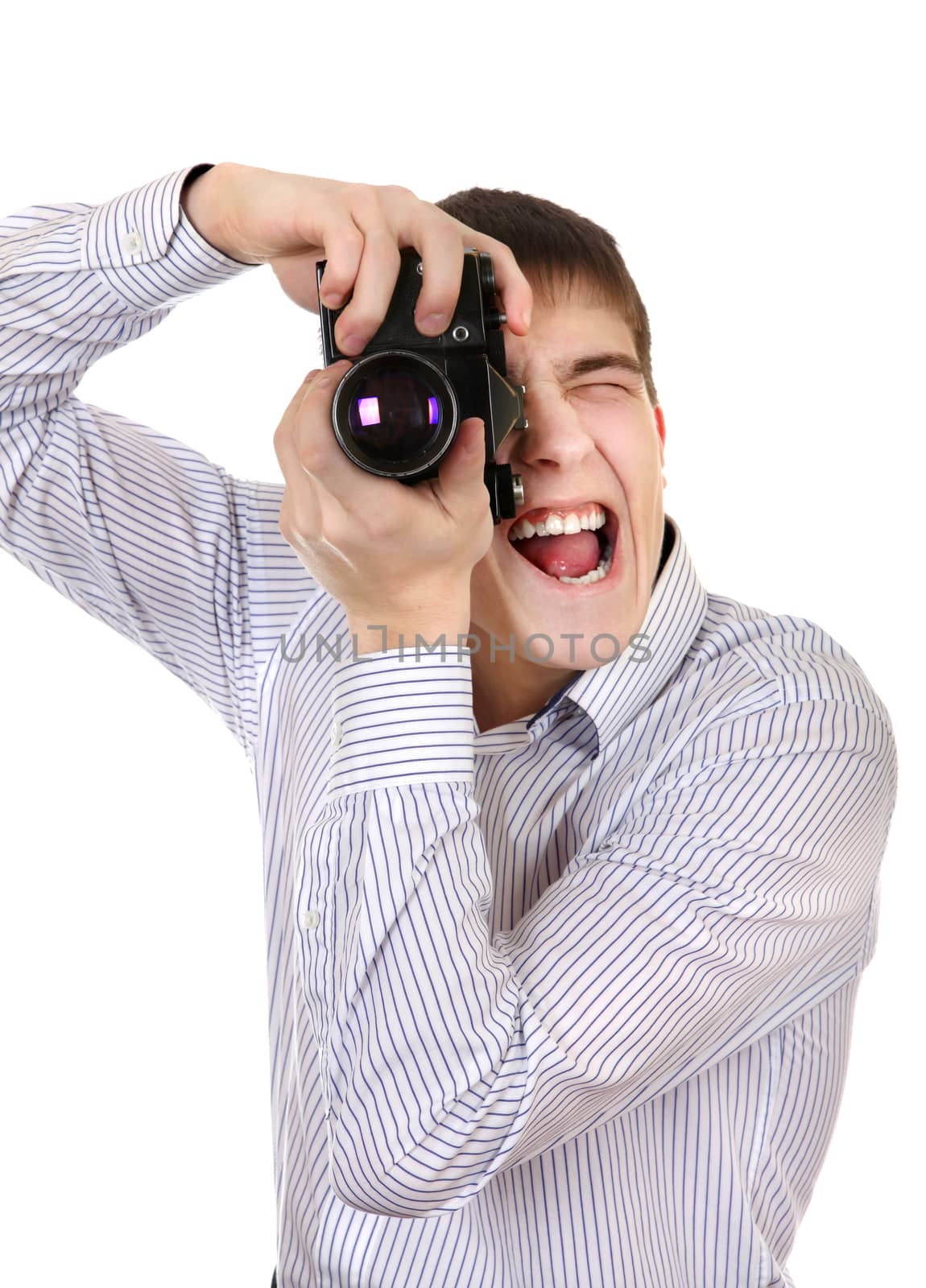 Teenager with Photo Camera by sabphoto