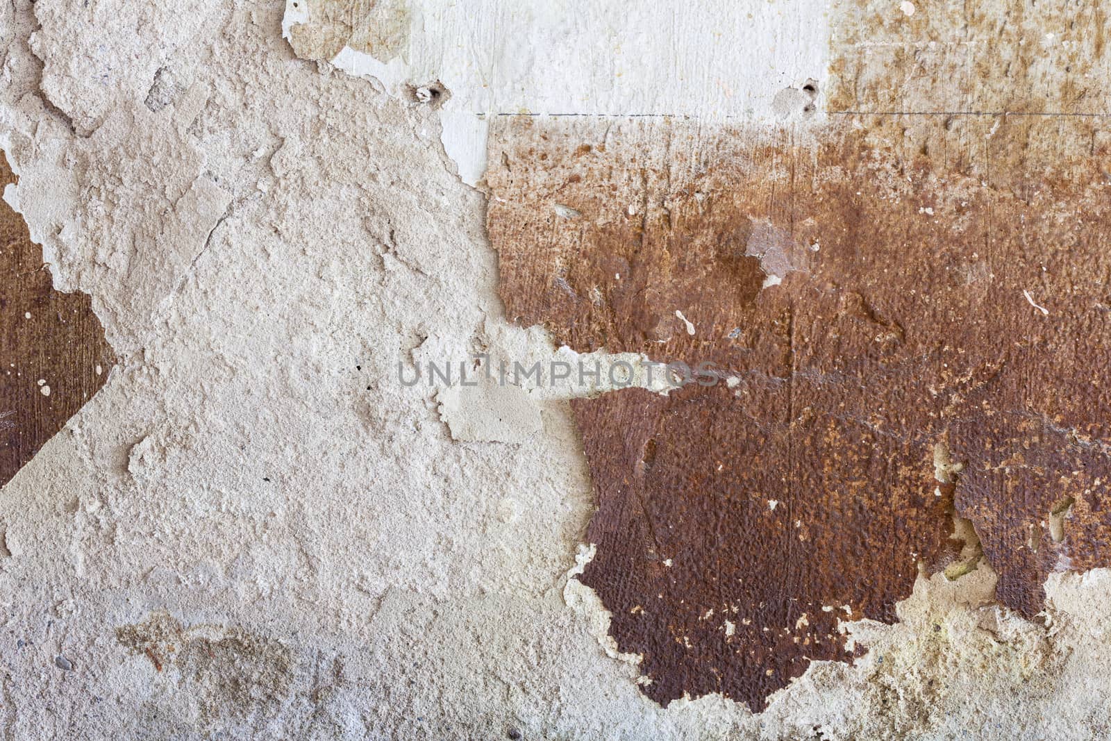 Close up of a damaged stained concrete wall by juhku