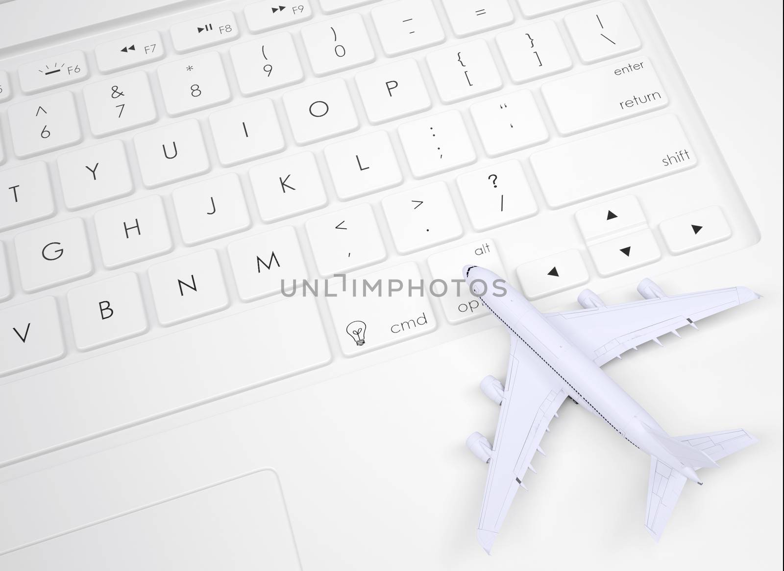 Airplane on the keyboard by cherezoff
