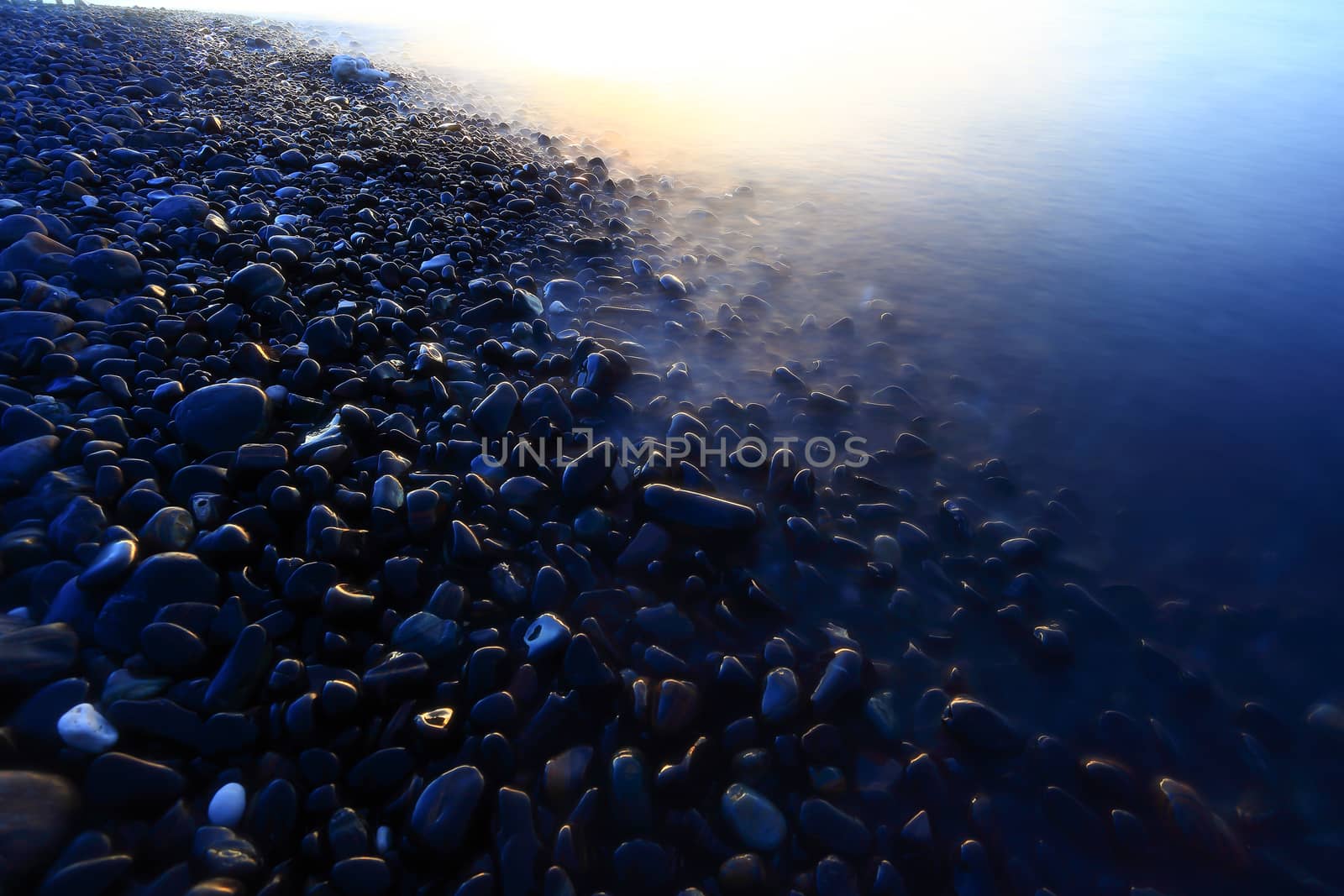 Twilight:An island of smooth polished rocks in formation, a tourist attraction near Koh Lipe (aka Ko Lipeh)