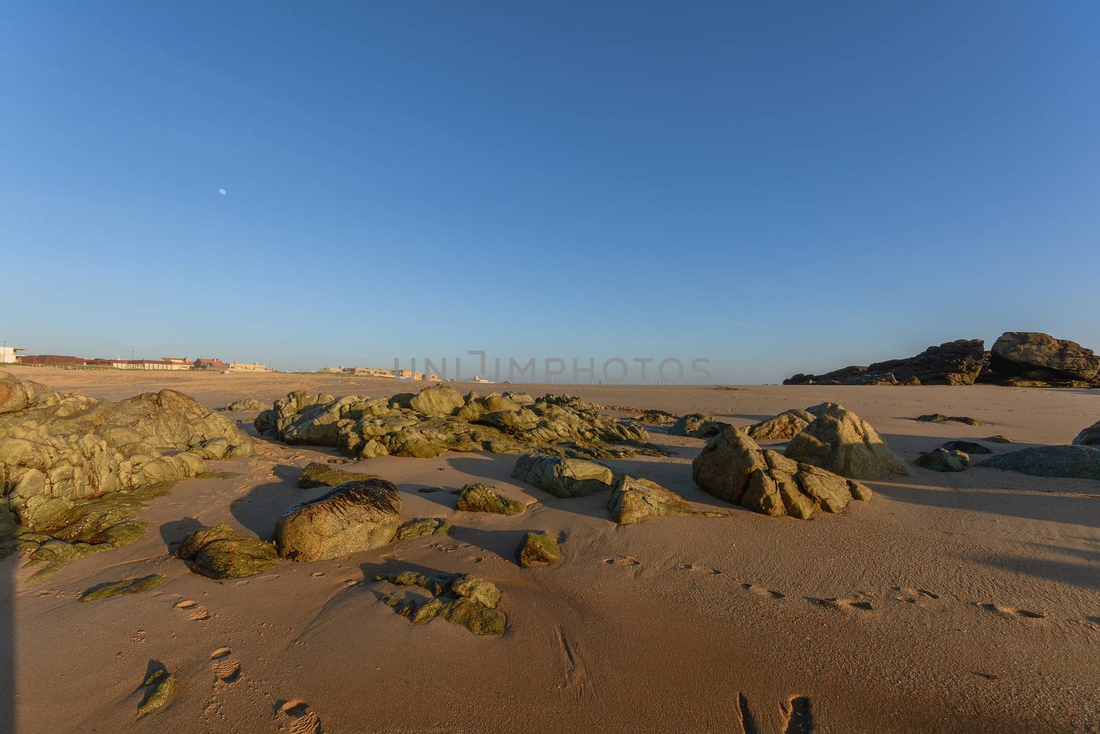 Beatiful sunset on the rocks landscape