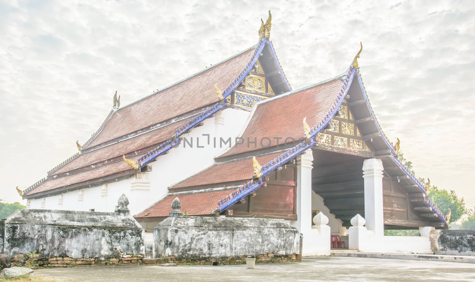 the beautiful temple in the North of Thailand