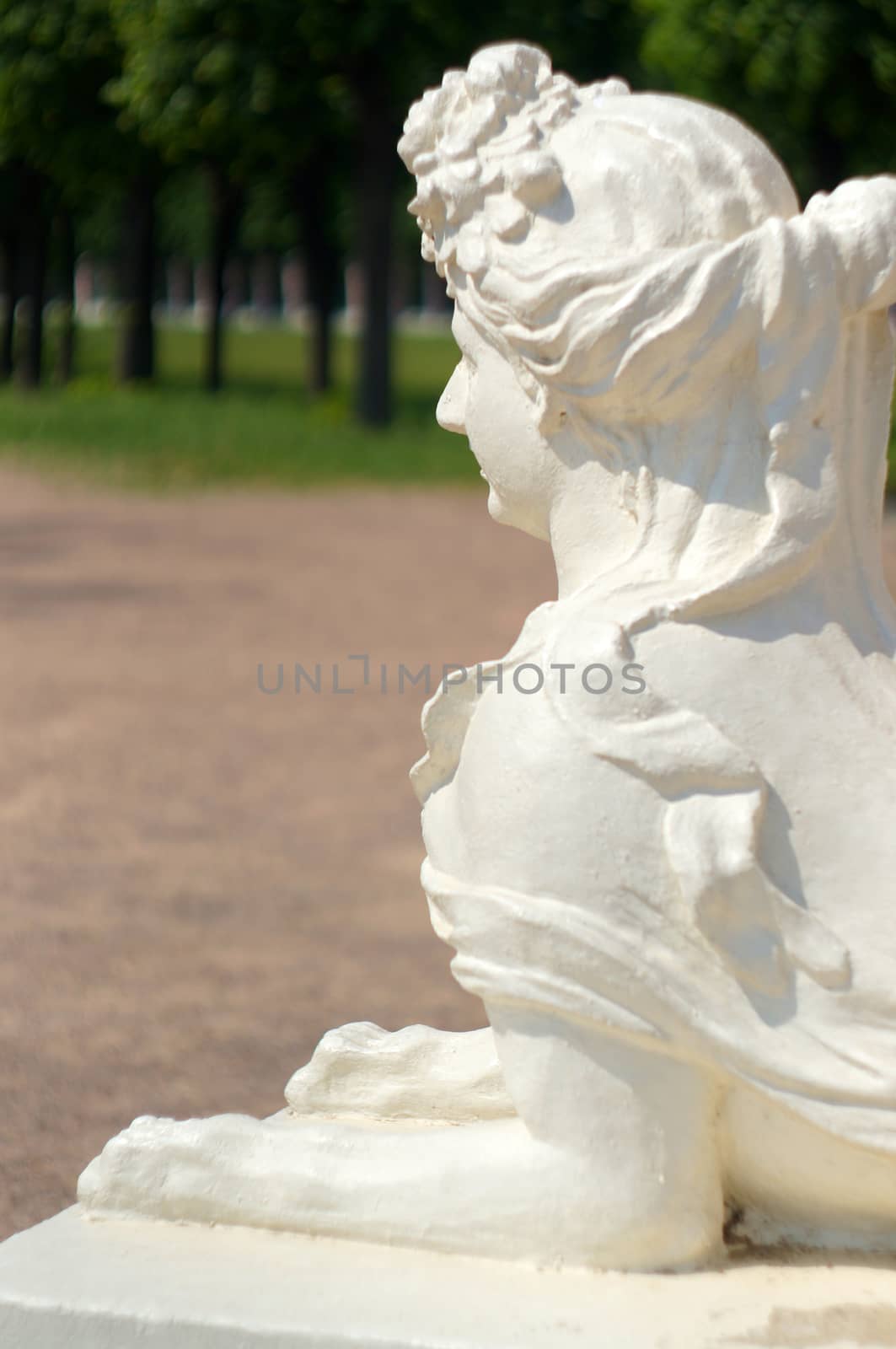 White marble sphinx