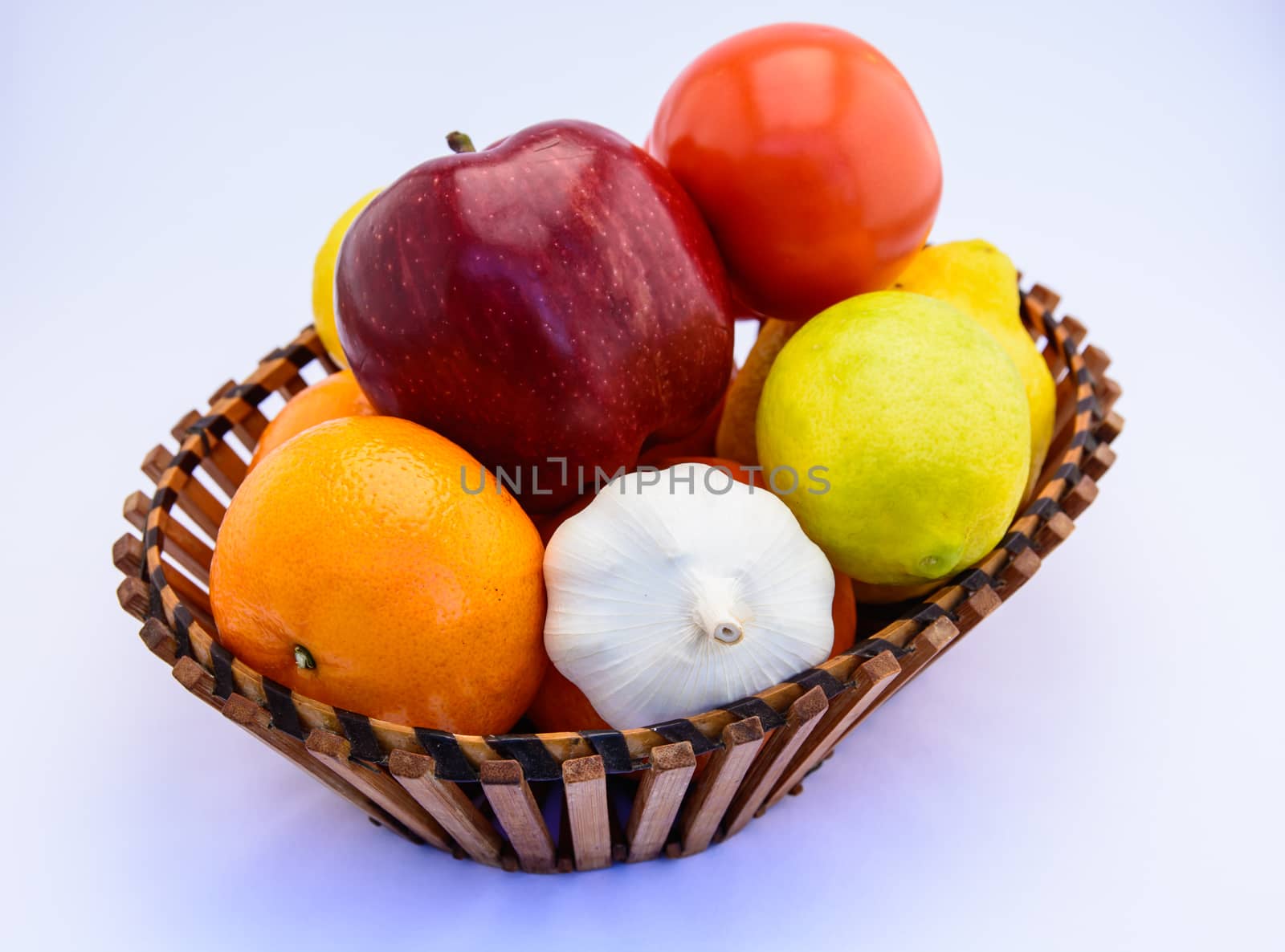 An isolated organic food on the white background.