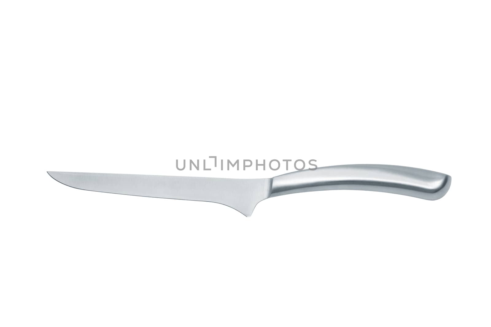 New kitchen knife on a white background