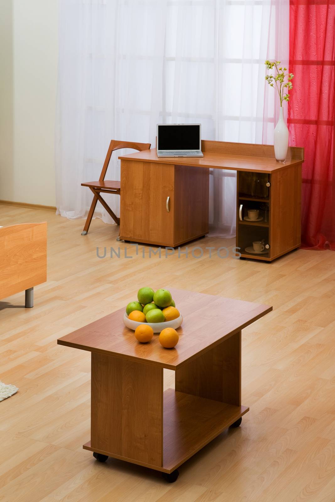 Fresh fruit on a table in a beautiful flat