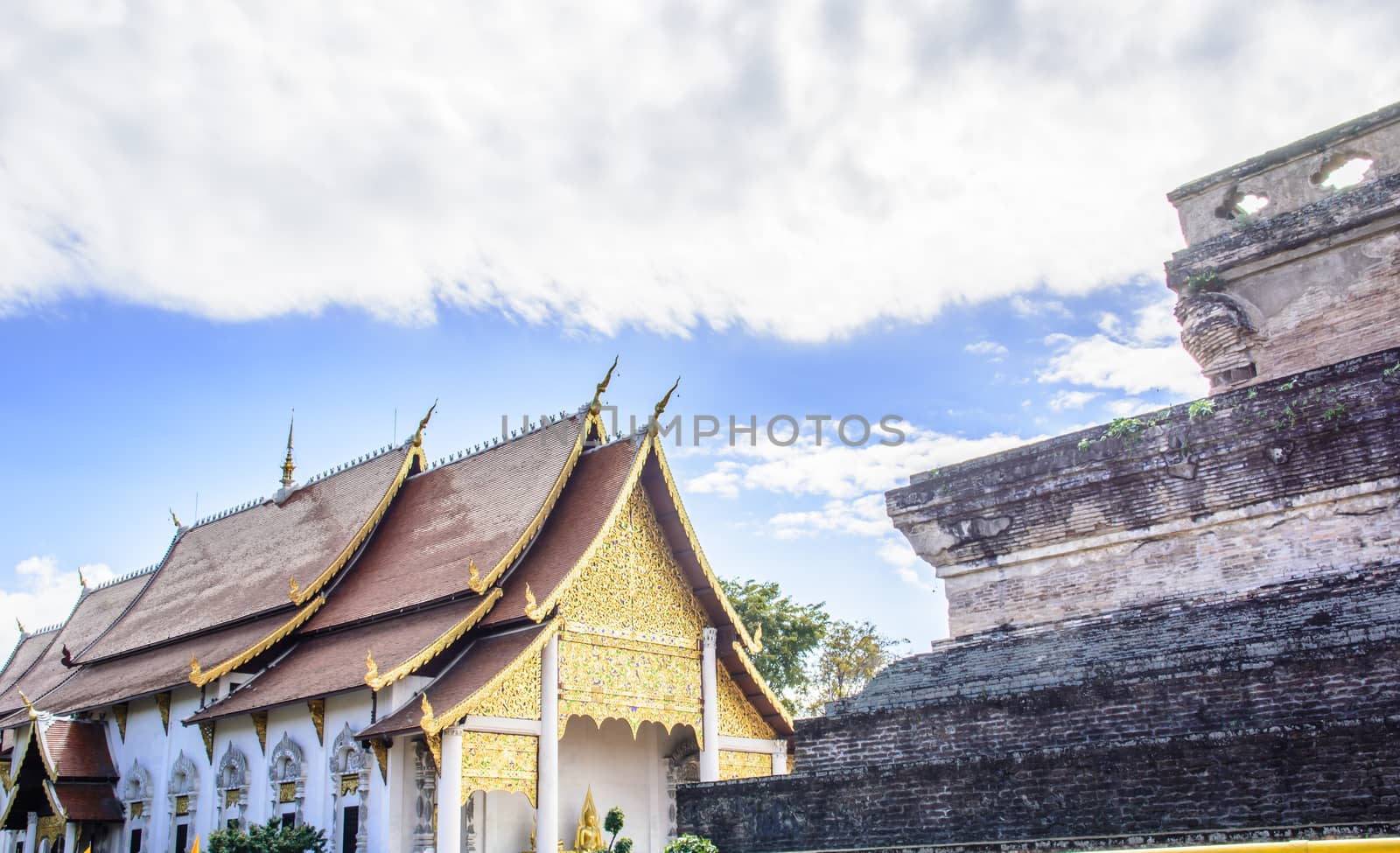 The Thai temple located in the north of Thailand