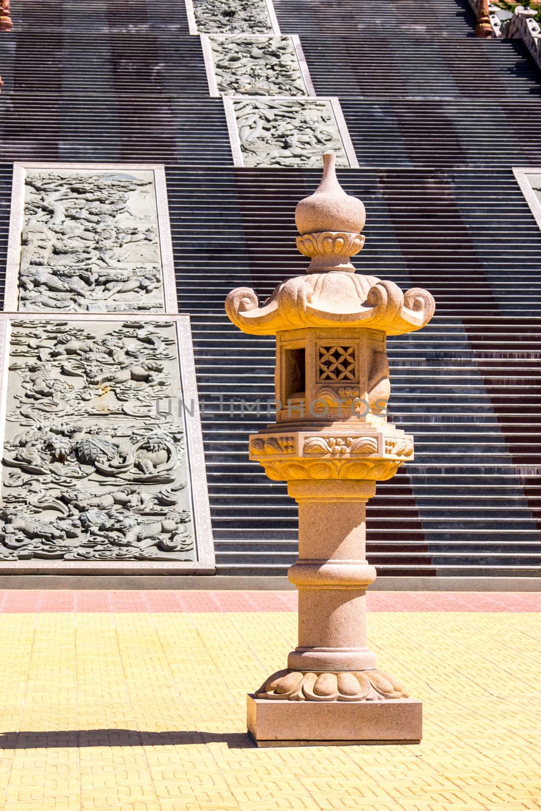 chinese style of joss stick pot that made by stone at Chinese temple,Chiangrai,Thailand