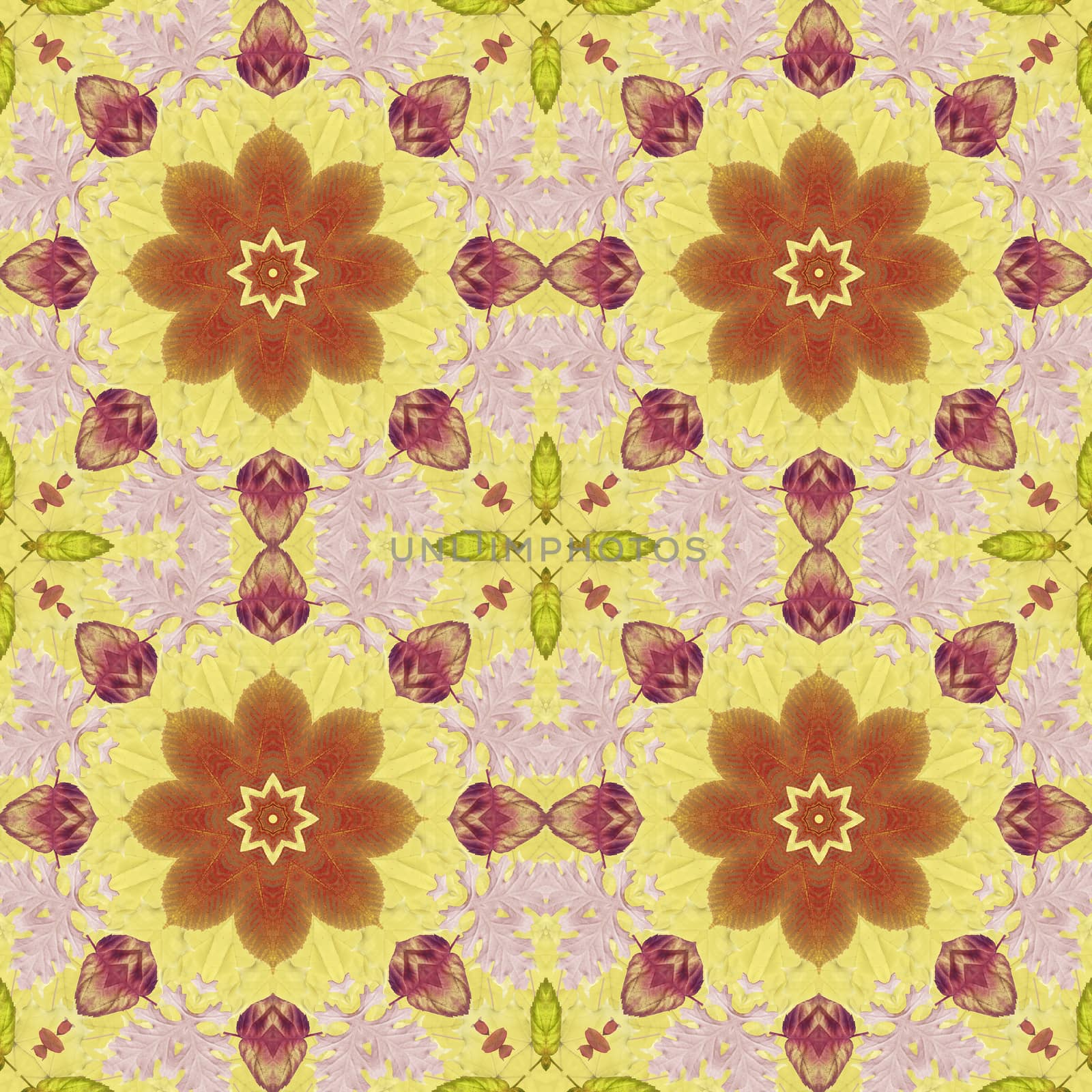 Seamless pattern with colorful leaves by alexcoolok