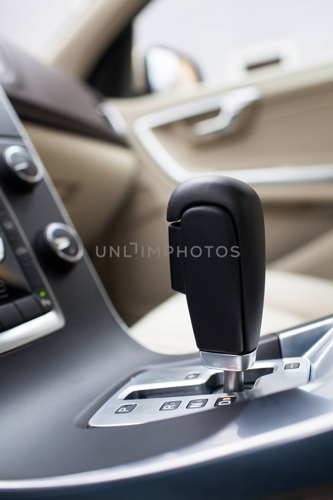 Modern car interior detail