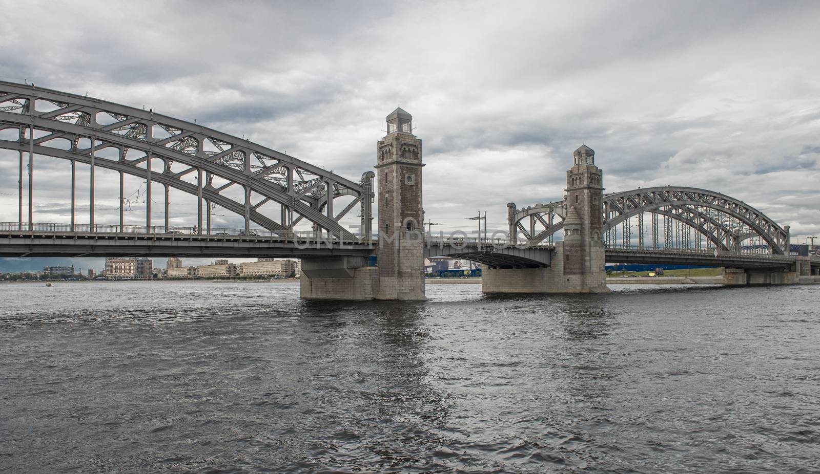 Bolsheokhtinsky Bridge in Sankt Petersburg by Alenmax