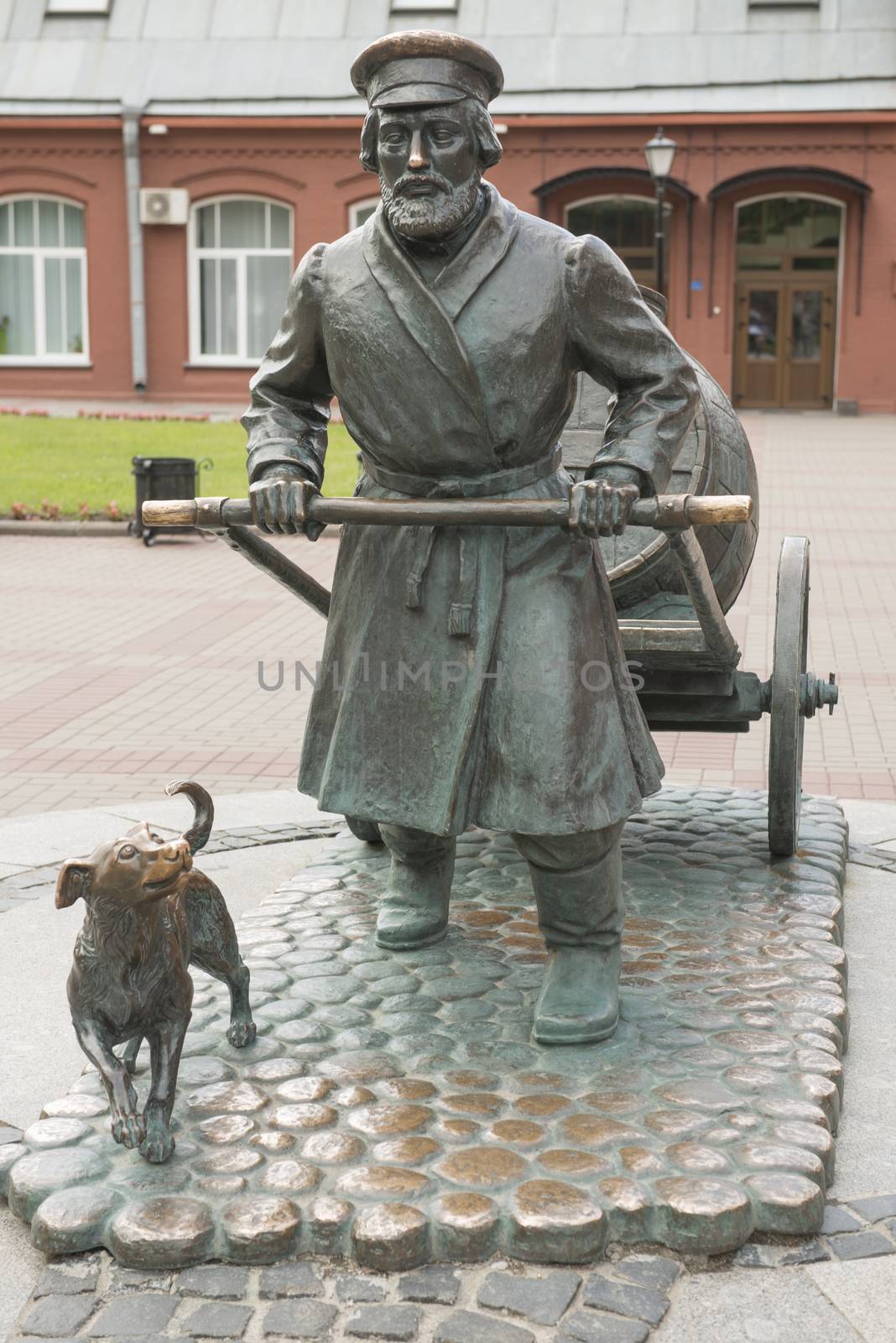 Water-carrier Monument in the Museum complex of Vodokanal in Sankt Petersburg, Russia