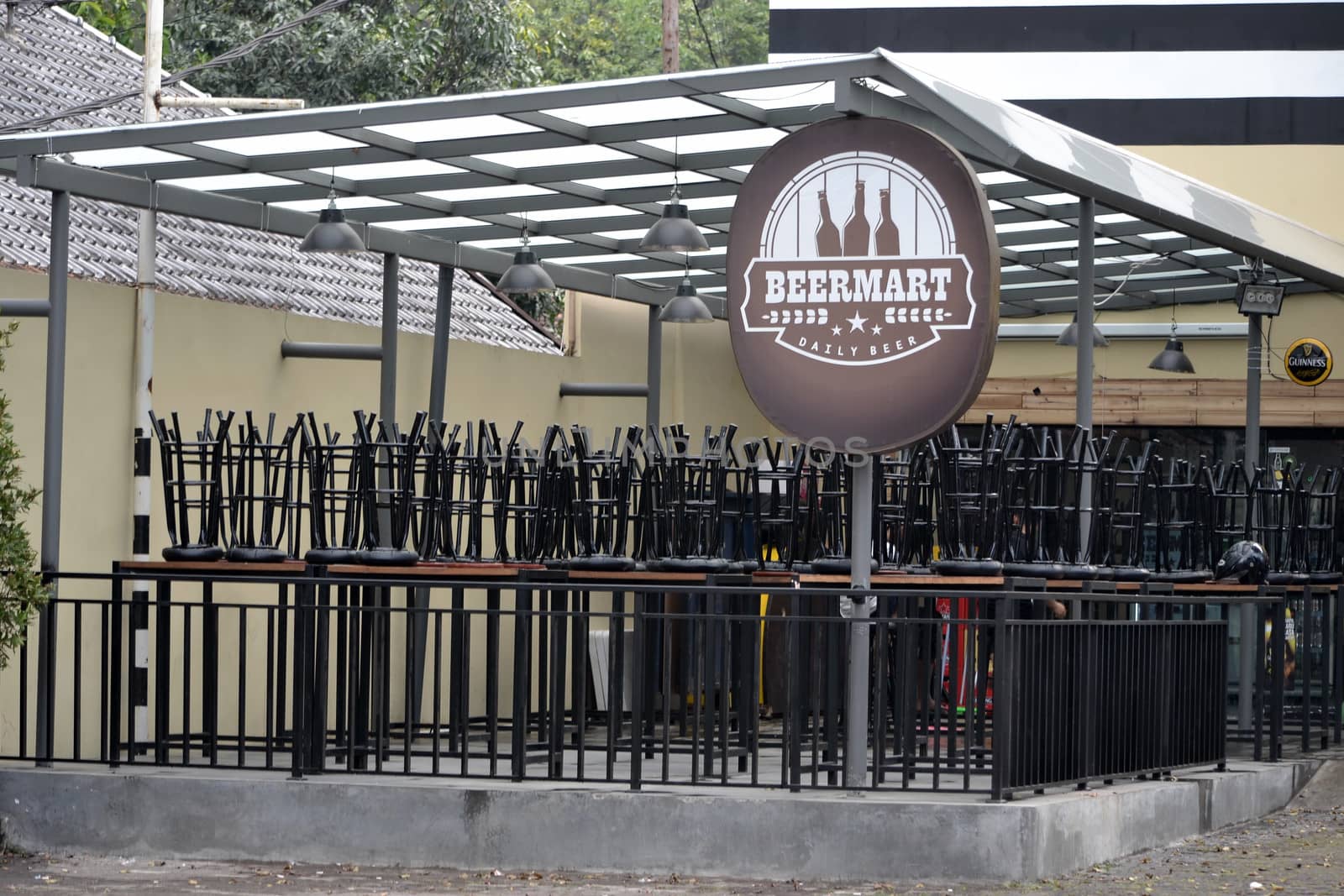 bandung, indonesia-june 9, 2014-beer market cafe in bandung, west java-indonesia