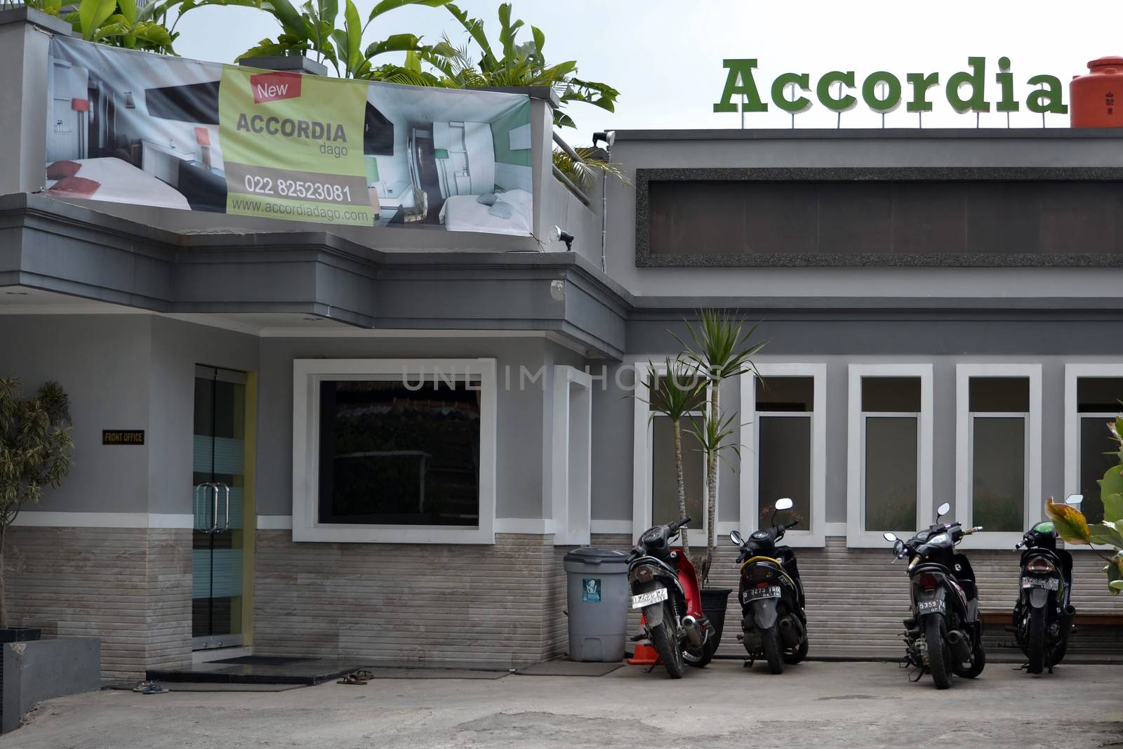 bandung, indonesia-june 9, 2014-accordia hotel building in bandung, west java-indonesia
