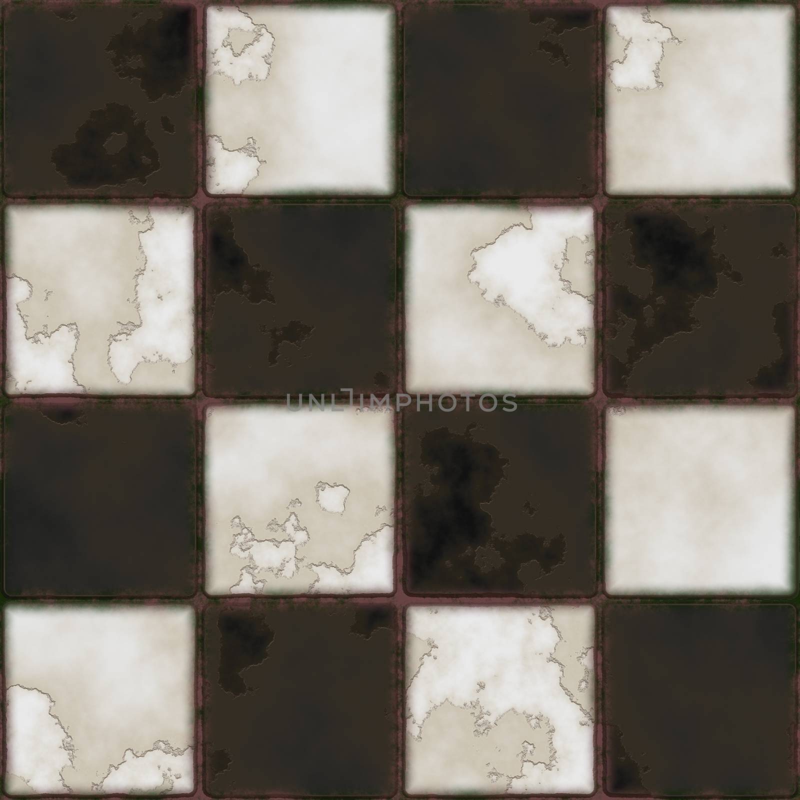 Black And White tile seamless background in grunge style