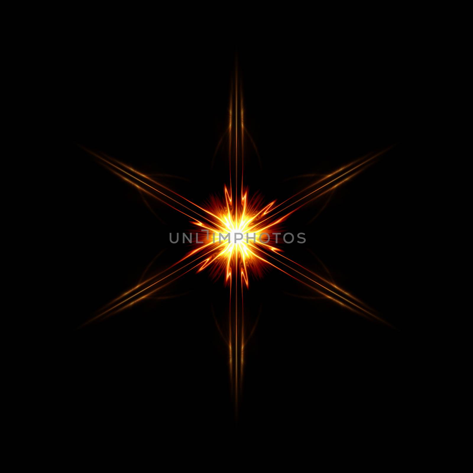 abstract six shining rays star by marinini