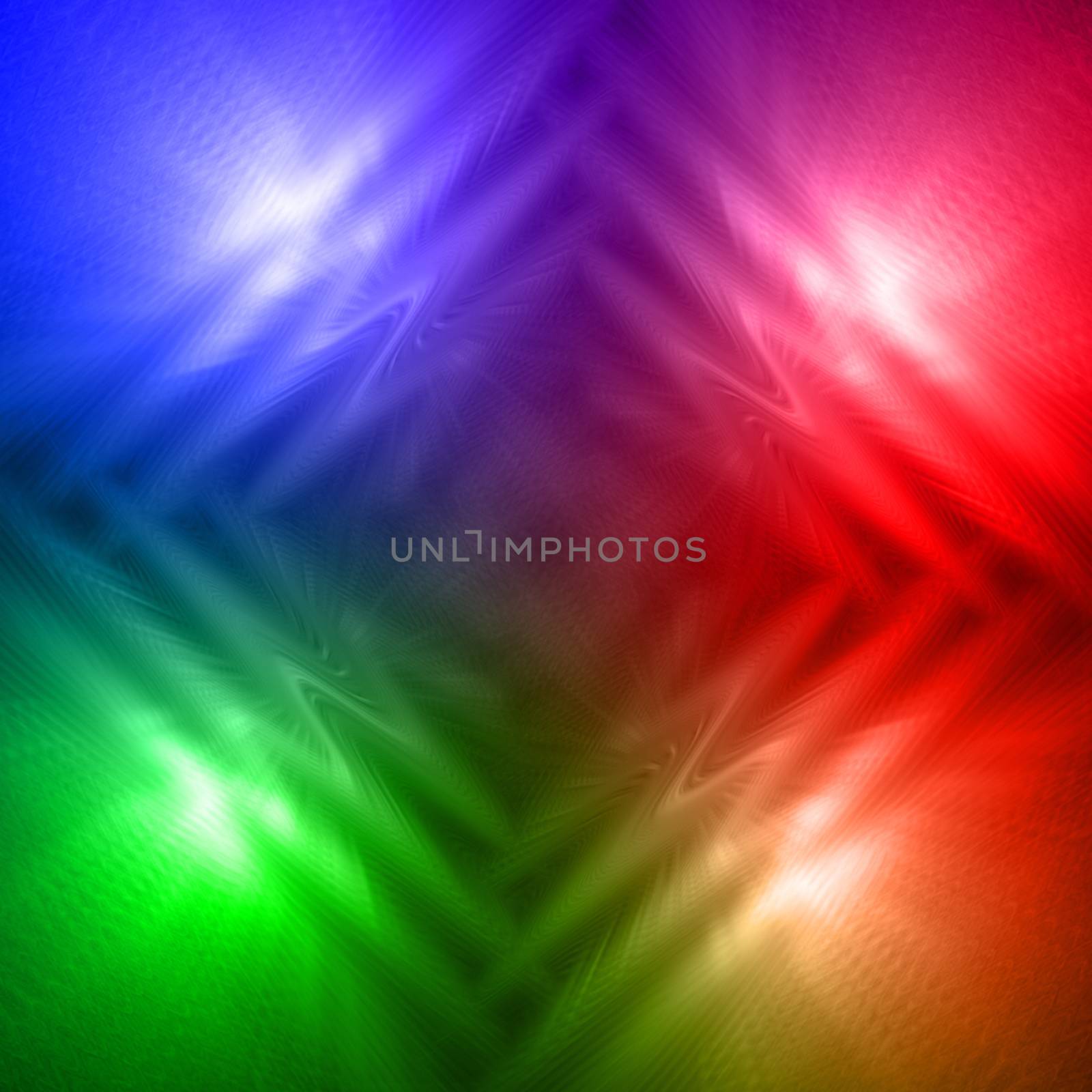 abstract rainbow background with four shining lines and motley waves over multicolored gradient