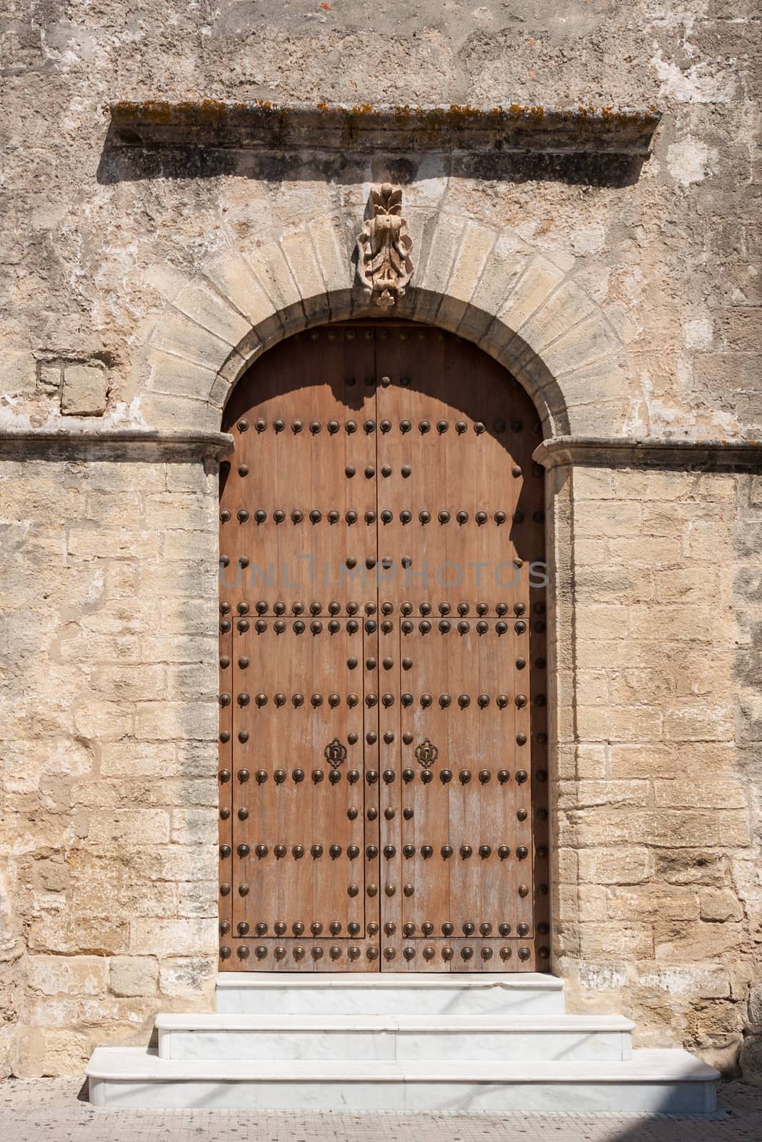 Old wooden church door