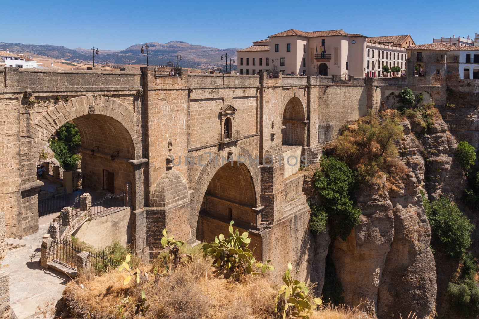 Bridge in the old city of Ronda, Spain by serpl