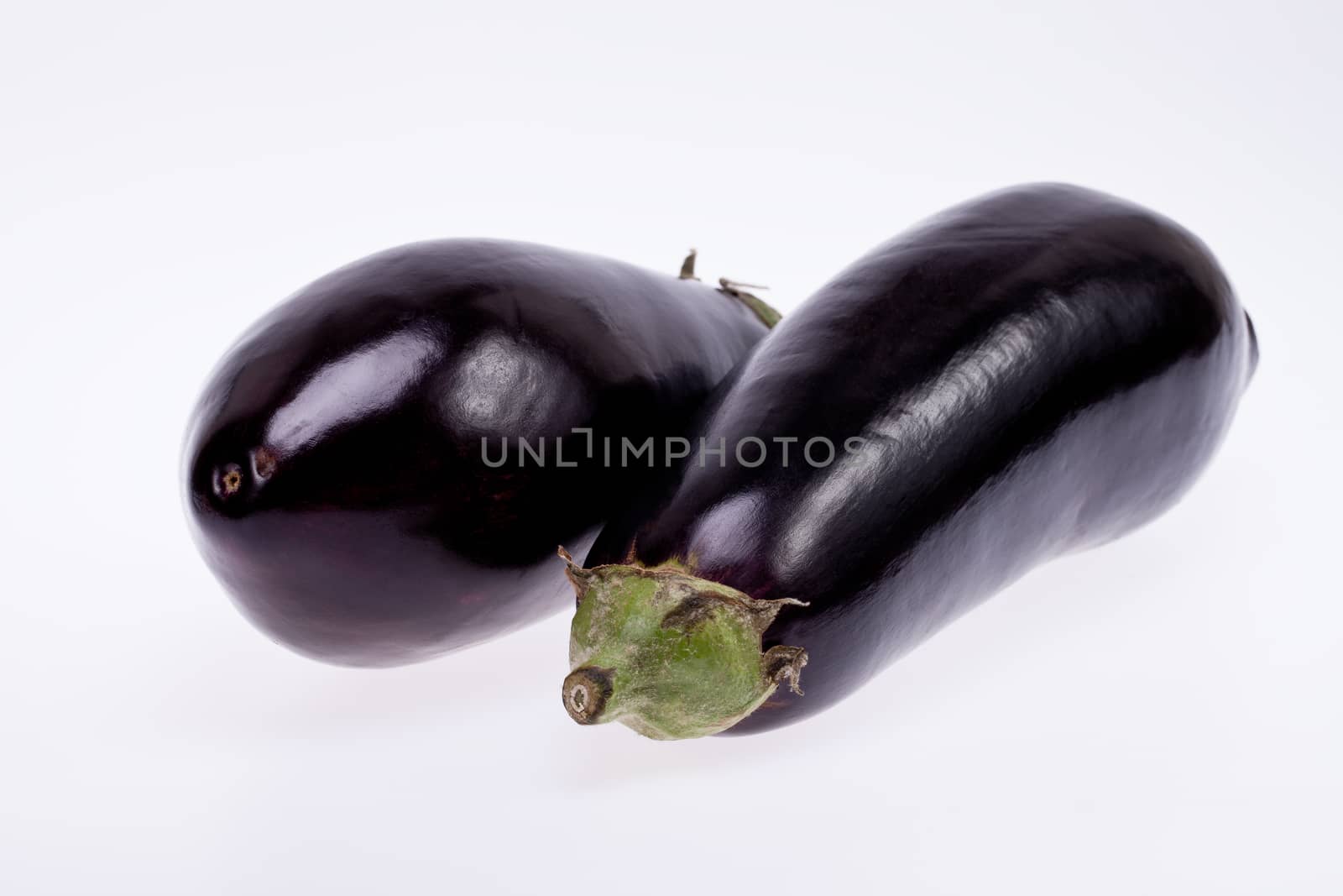 black eggplant isolated on white background