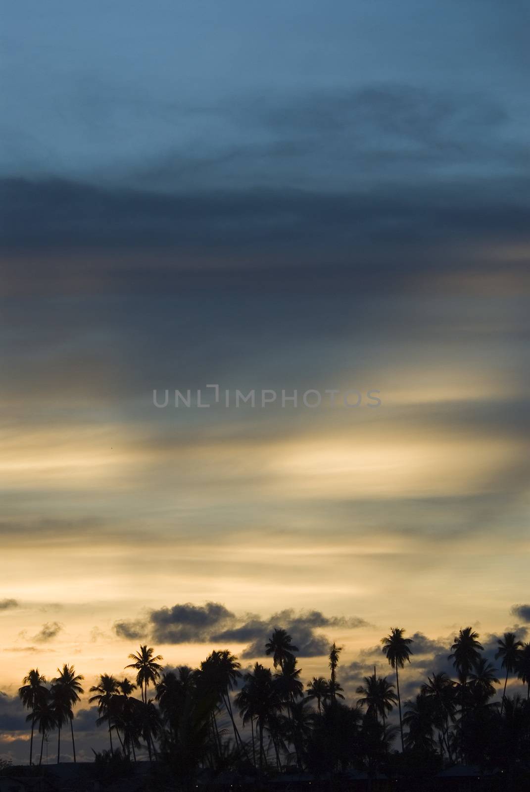 An evening sunset on the island of Mabul, Sabah, Borneo