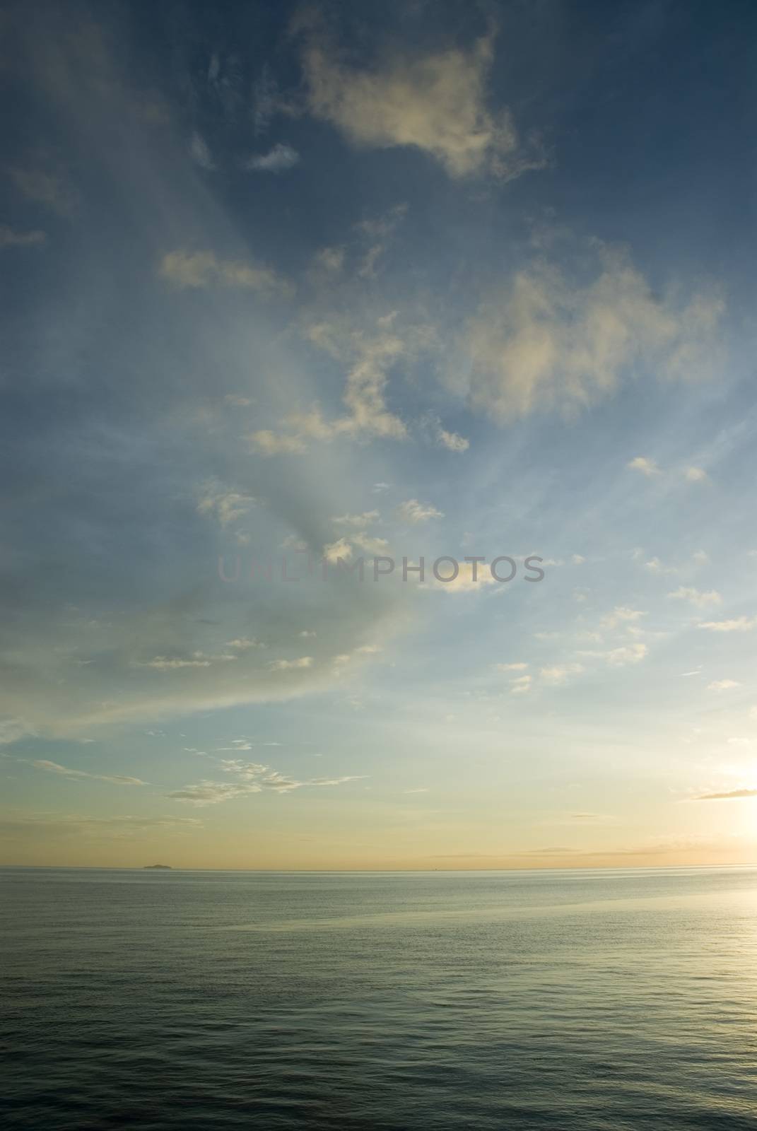 A morning sunrise on the island of Mabul, Sabah, Borneo