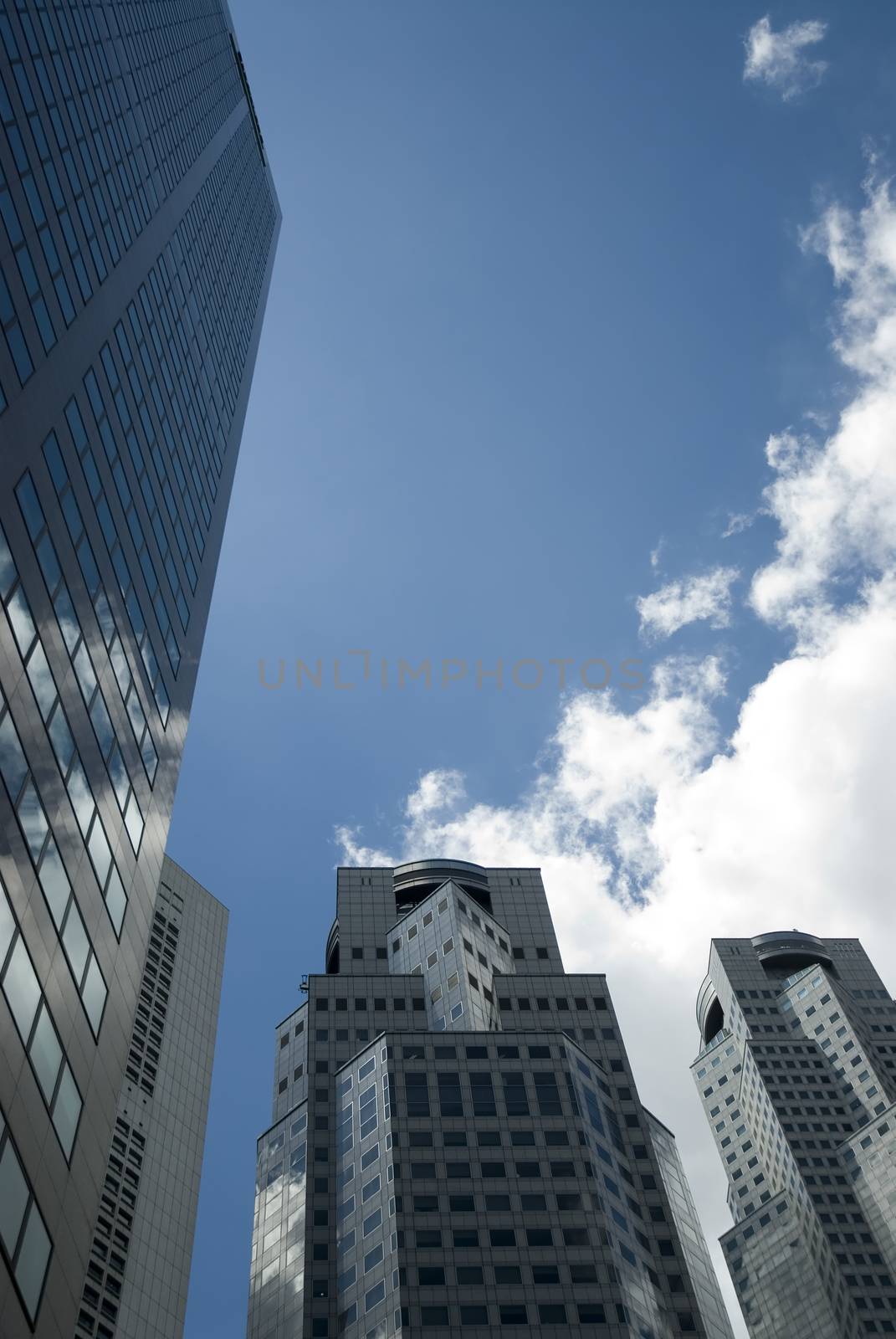 Modern City landscape showing tall office blocks