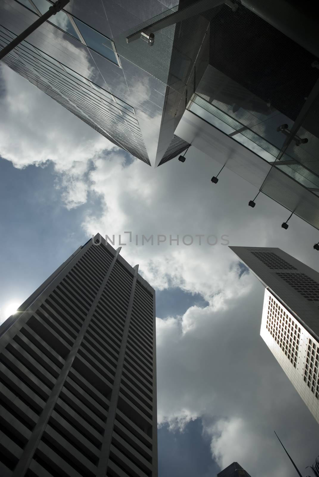 Modern City landscape showing tall office blocks