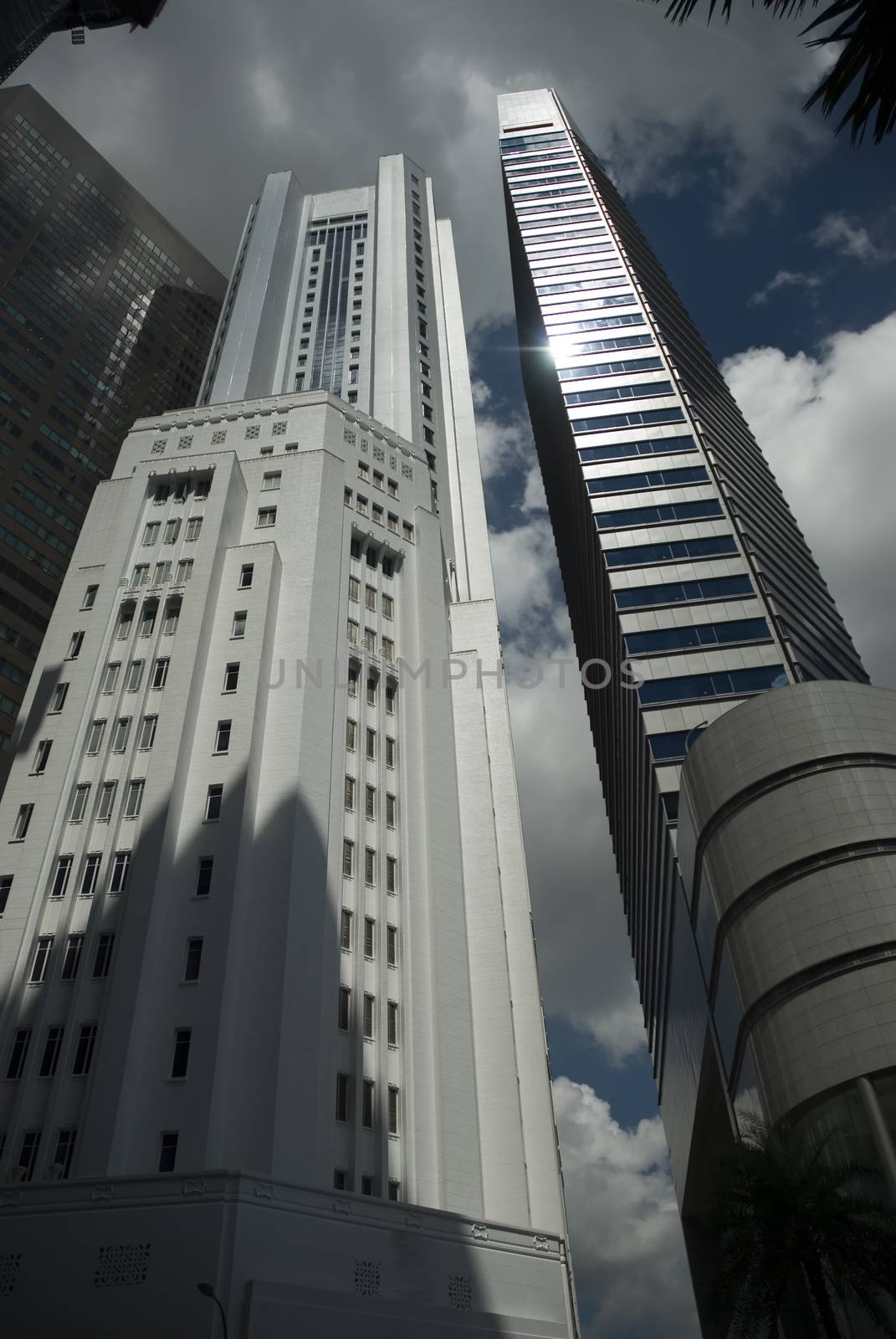 Modern City landscape showing tall office blocks