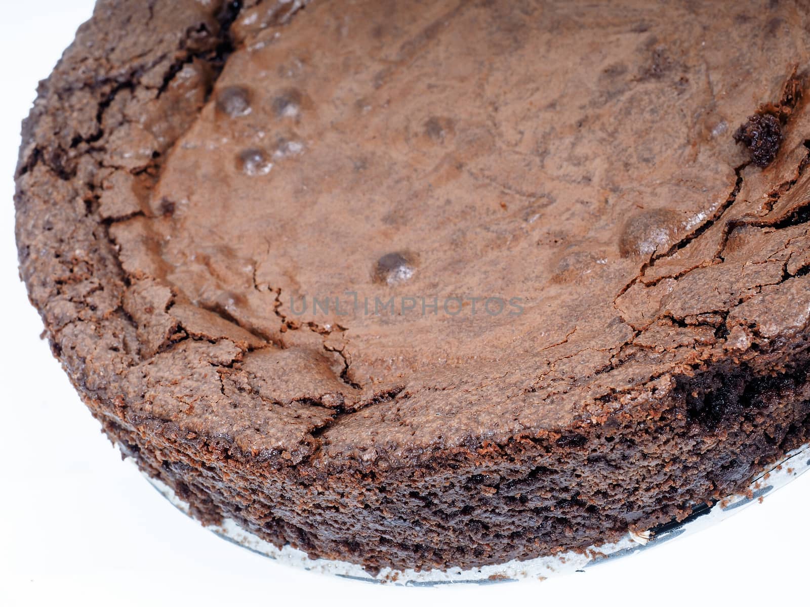 Closeup of fresh made chocolate cake