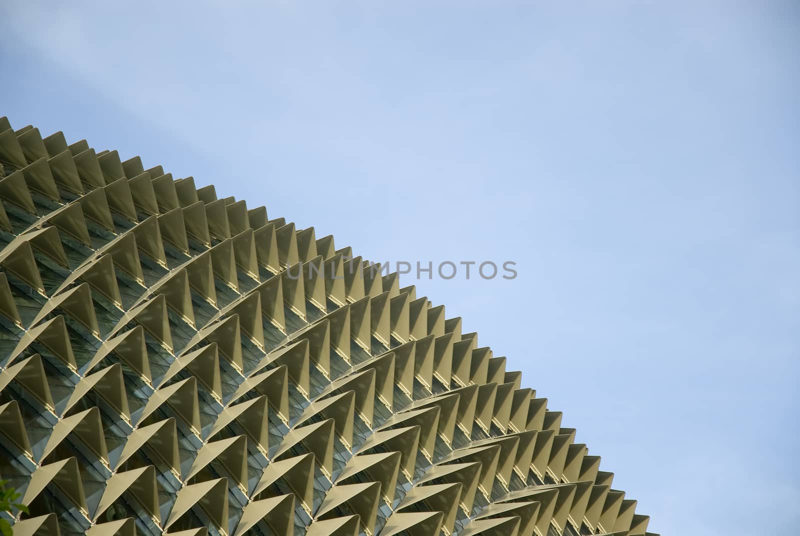Modern architectural building in Singapore City State