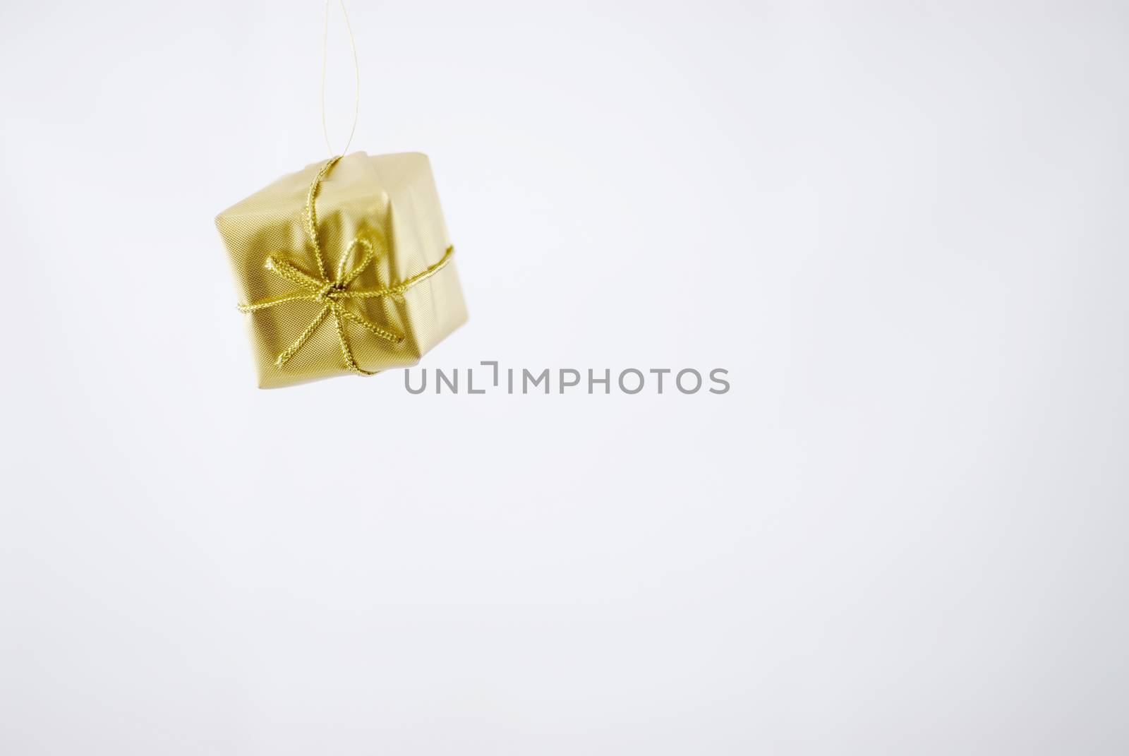 Modern, bright and shiny Christmas decorations on white background