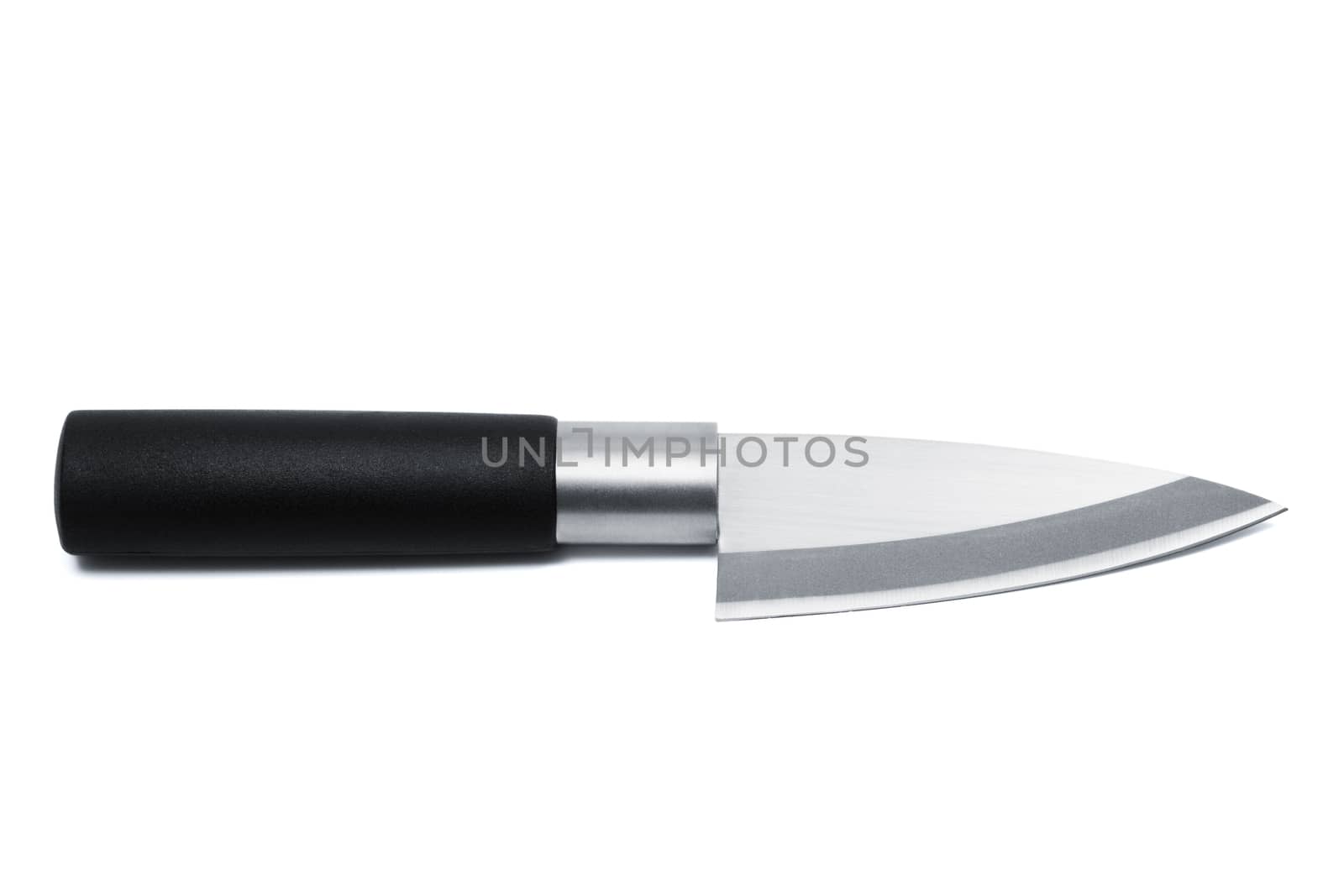 Asian kitchen knife on a white background