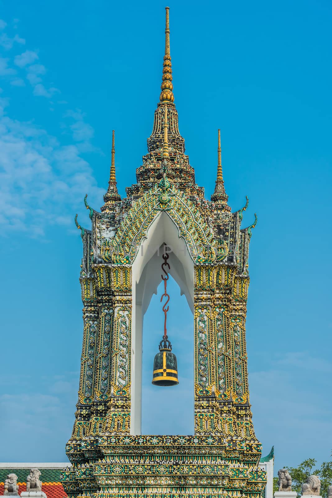 bell dome Wat Pho temple bangkok thailand by PIXSTILL