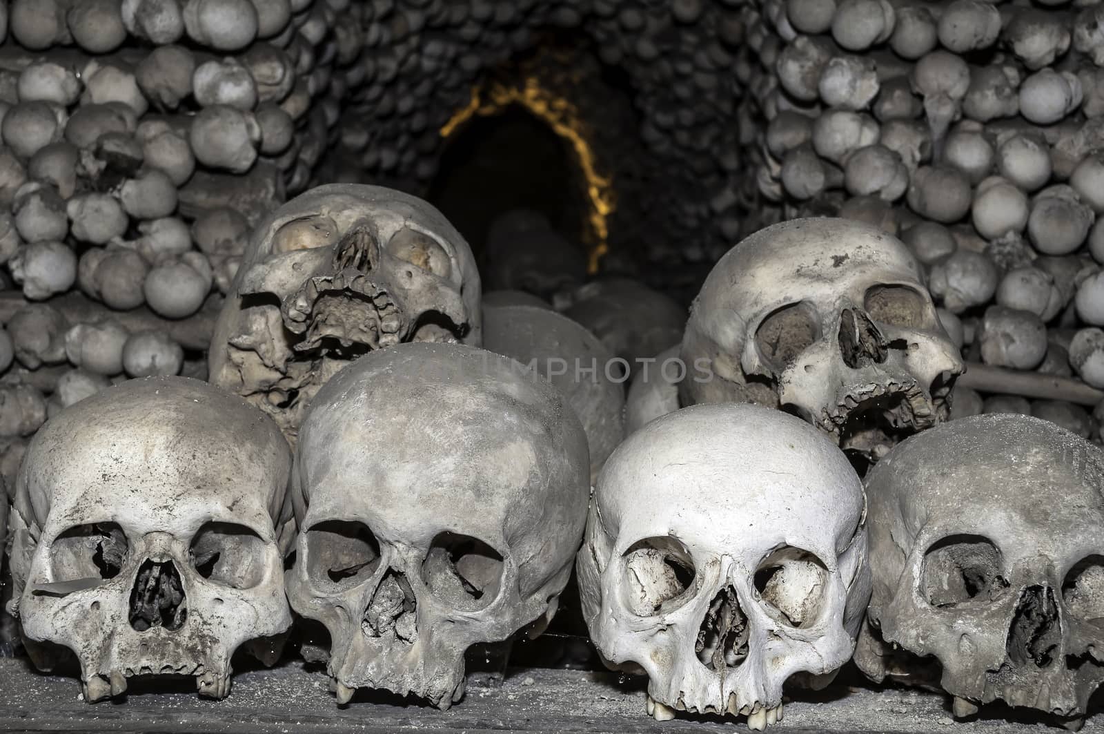 Human bones at the Kutna Hora ossuary, Czech Republic.