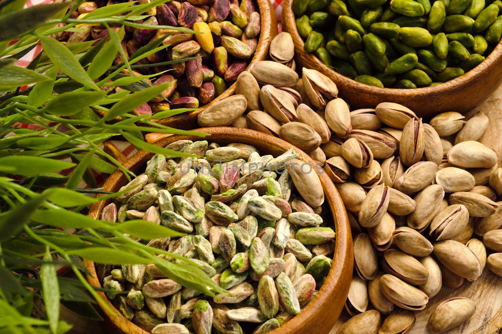 pistachios,almonds,walnuts and hazelnuts stillife