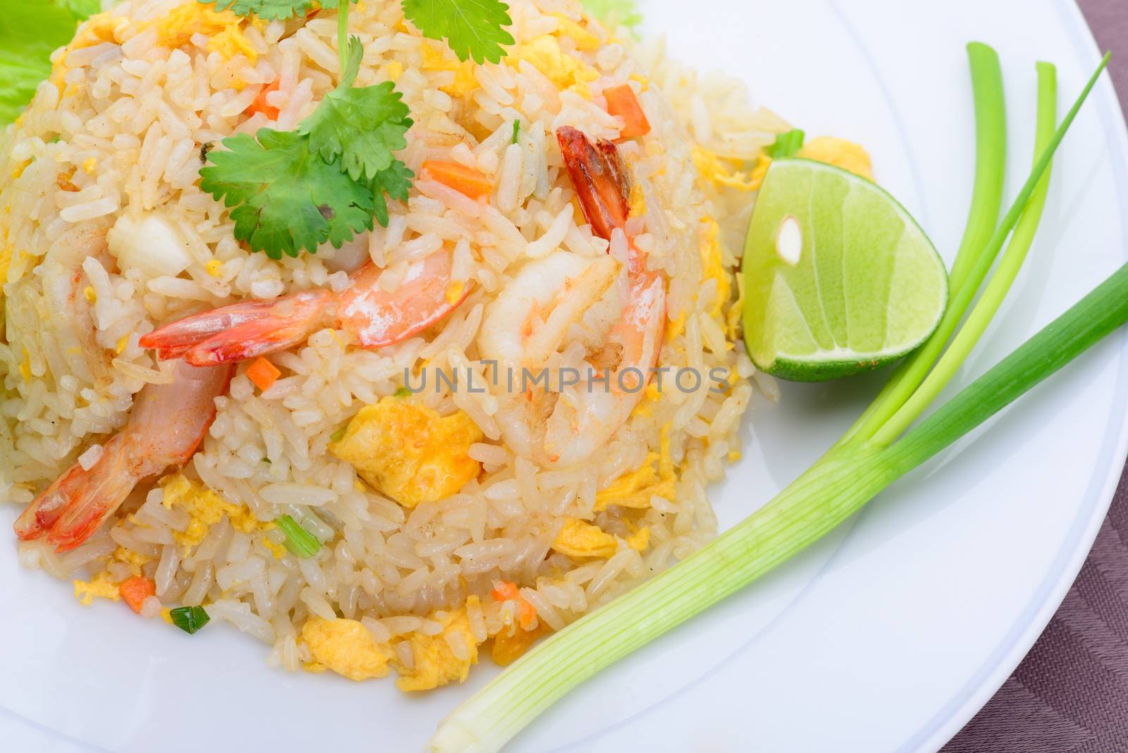 Thai food name fried rice with shrimp