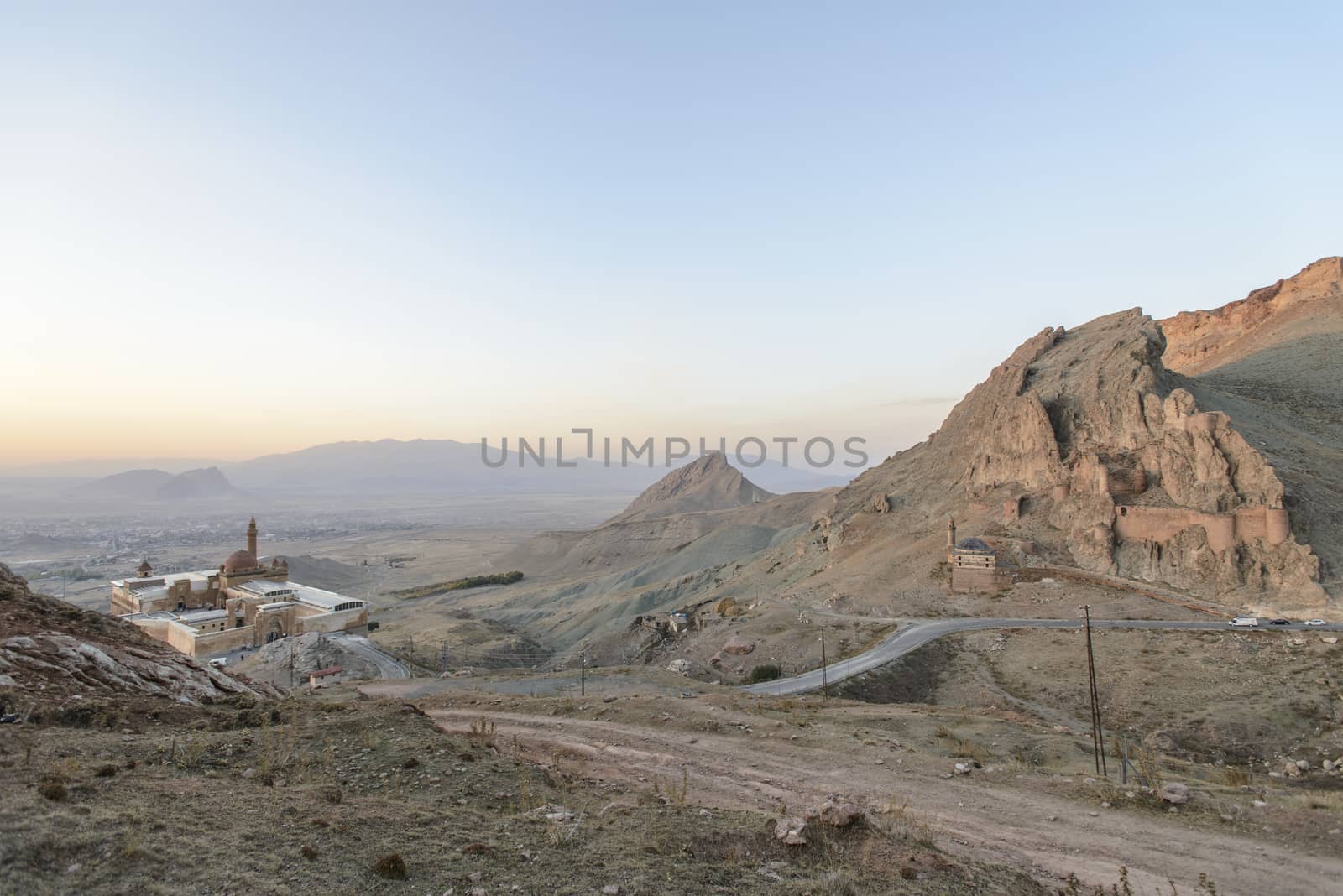 Ishak Pasha Palace (Constructed in 1685) is a semi-ruined palace located in the Dogubeyazit district of Agri province of Turkey.