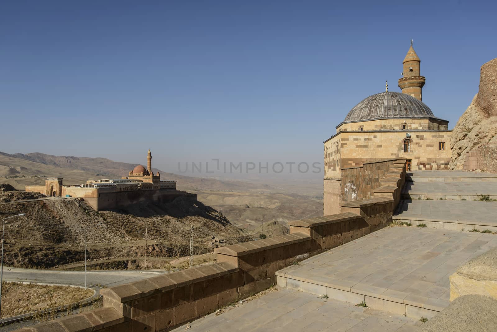 Ishak Pasha Palace (Constructed in 1685) is a semi-ruined palace located in the Dogubeyazit district of Agri province of Turkey.